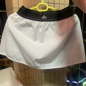 Alo White Skirt with Black Waistband
